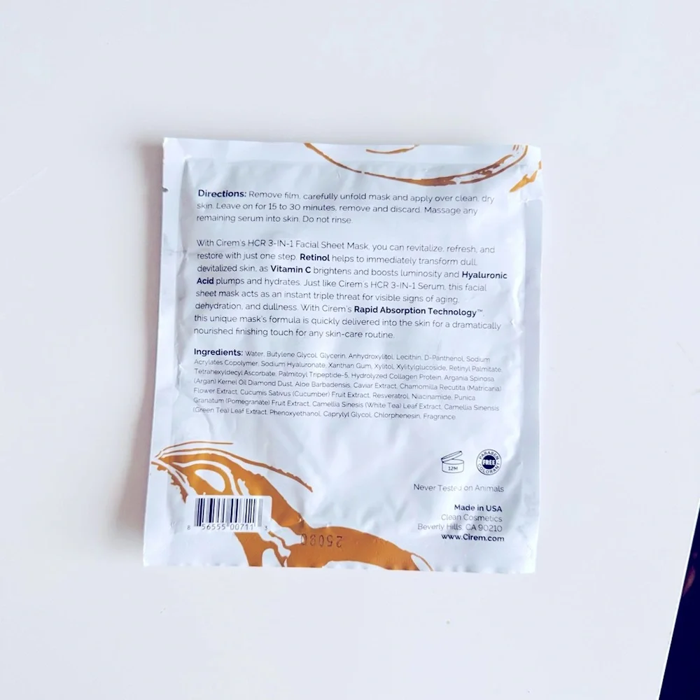 CIREM HCR 3-in-1 Sheet Mask Luxury Gold Skincare Face Mask ✨$799 MSRP✨